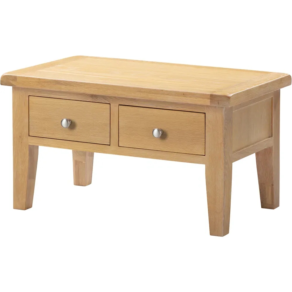Windsor 2 Drawer Coffee Table - Natural Oak