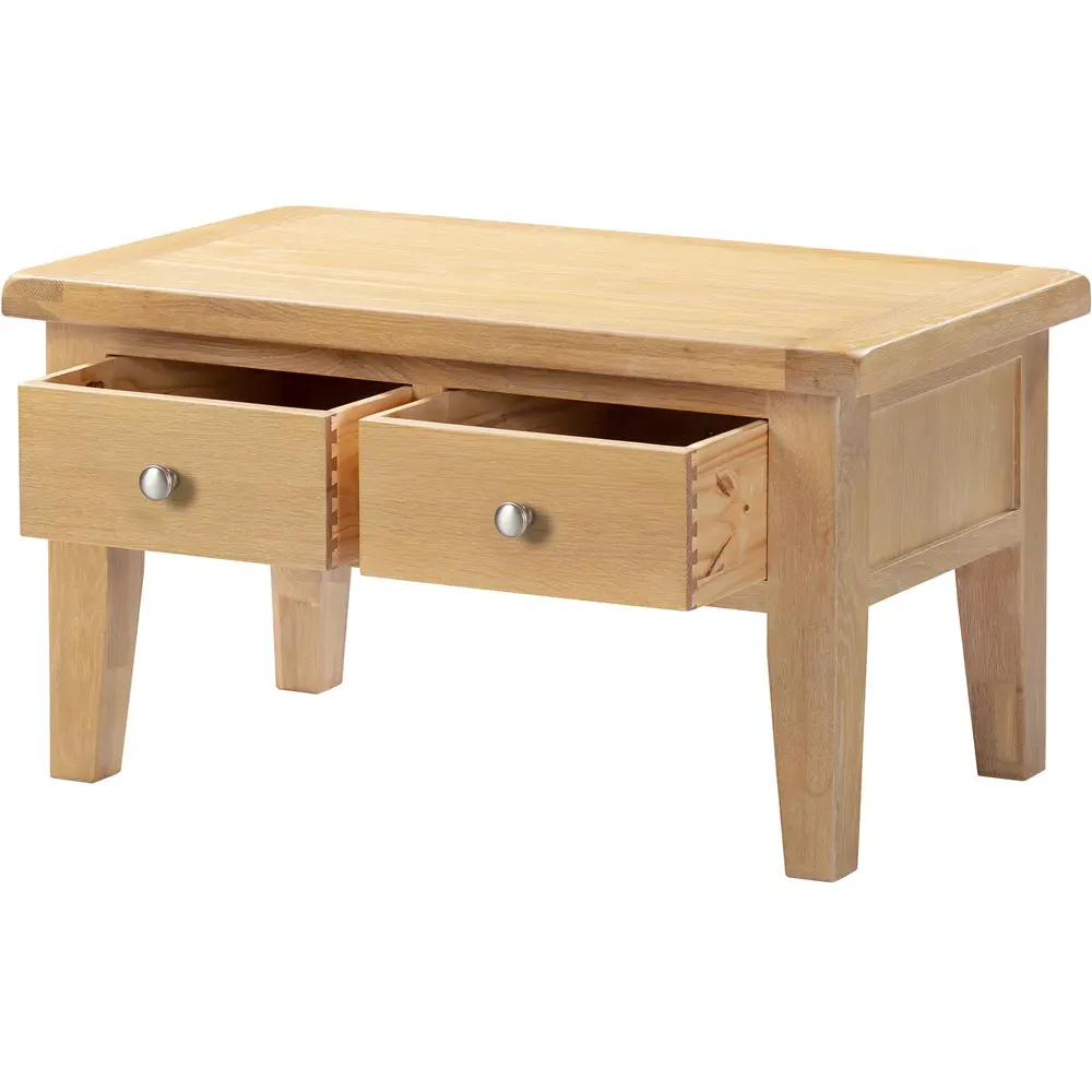Windsor 2 Drawer Coffee Table - Natural Oak