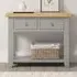 Windsor 2 Drawer Console Table - Pebble Grey, Oak