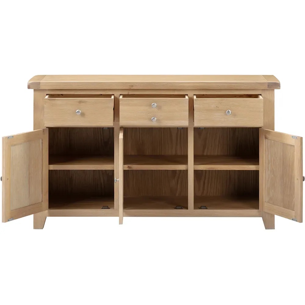 Windsor 3 Door 3 Drawer Sideboard - Natural Oak