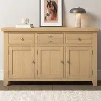 Windsor 3 Door 3 Drawer Sideboard - Natural Oak