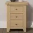 Windsor 3 Drawer Bedside Table - Natural Oak