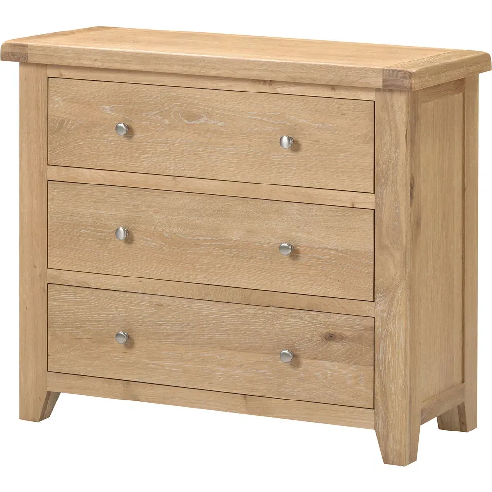 Windsor 3 Drawer Storage Chest - Natural Oak