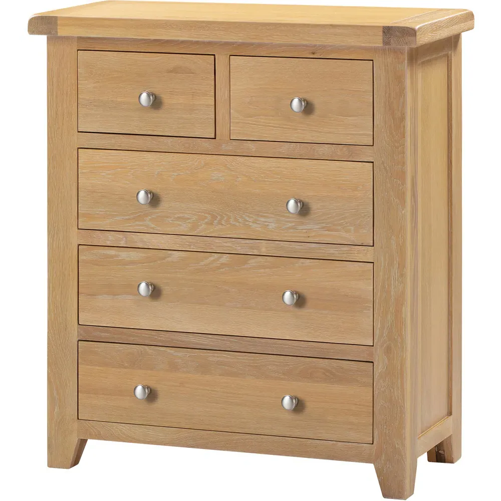 Windsor 5 Drawer Storage Chest - Natural Oak