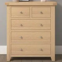 Windsor 5 Drawer Storage Chest - Natural Oak