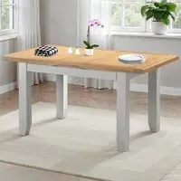 Windsor 8-Seater Extending Dining Table - Pebble Grey, Oak