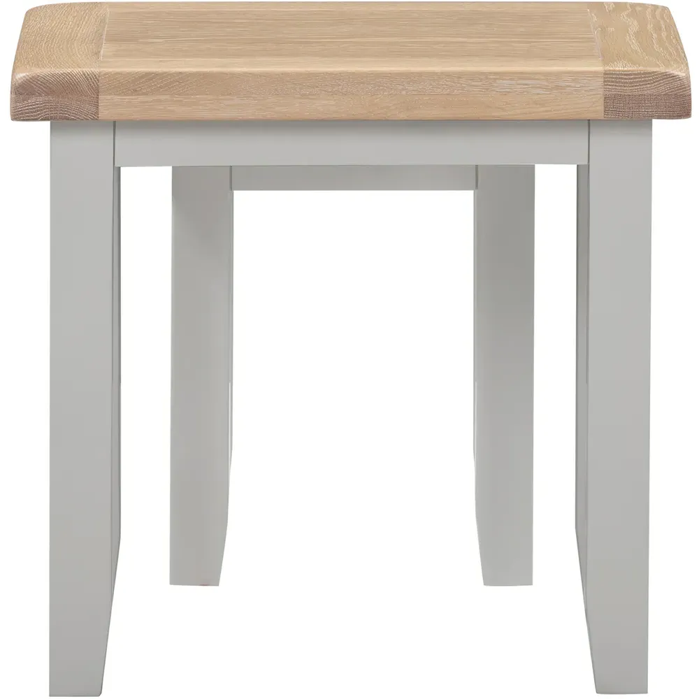 Windsor Nest of Tables Set of 2 - Pebble Grey, Oak