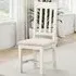 Windsor Set of 2 Slatted Dining Chairs - Ivory, Oat Fabric