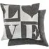 Amor Love Cushion Cover - Black