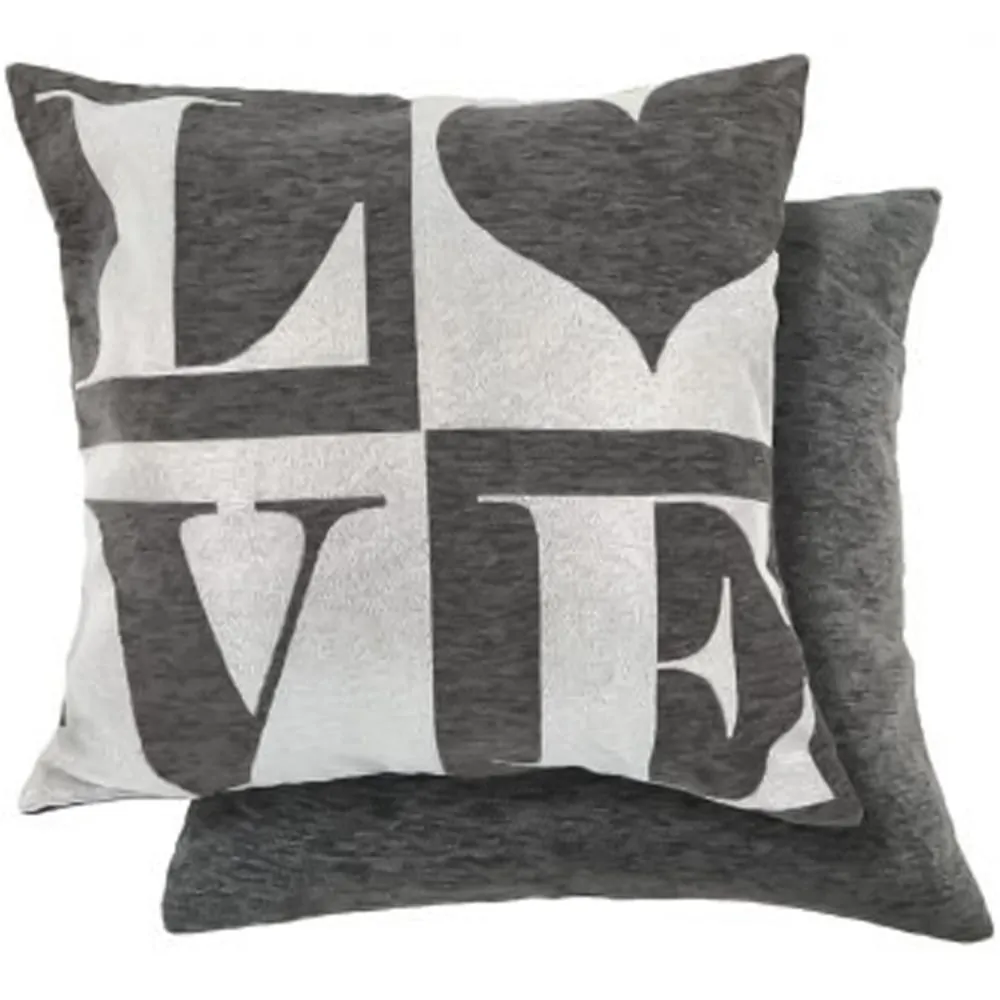 Amor Love Cushion Cover - Black image