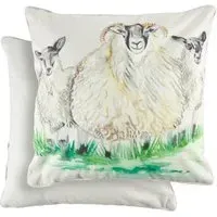 Animal Watercolour Sheep Cushion Cover - Grey