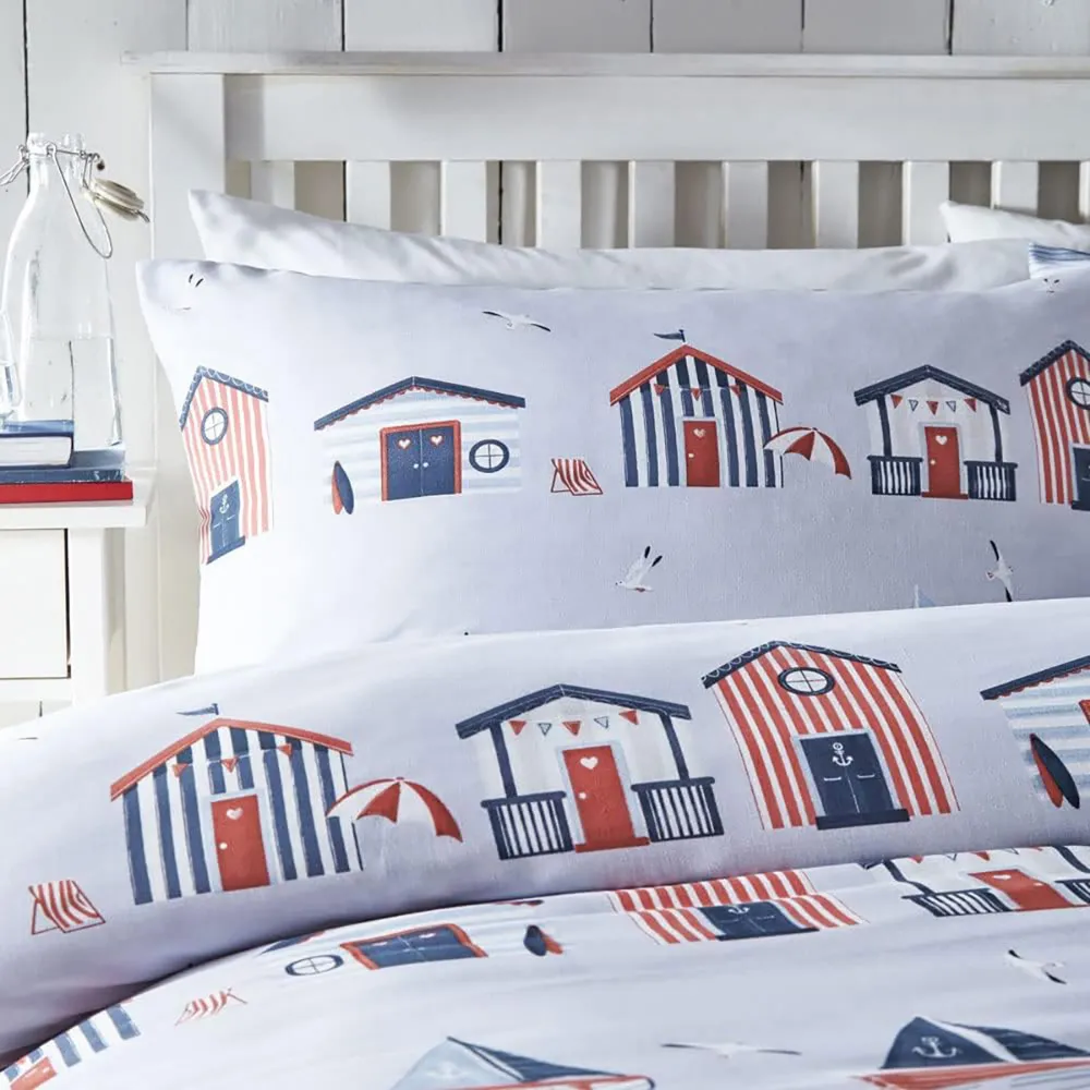 Beach Huts King Size Duvet Set - Multi, Polycotton