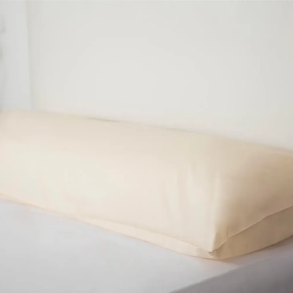Bolster Pillowcase - Cream, Cotton Polyester