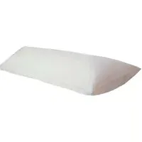 Bolster Pillowcase - White, Cotton Polyester