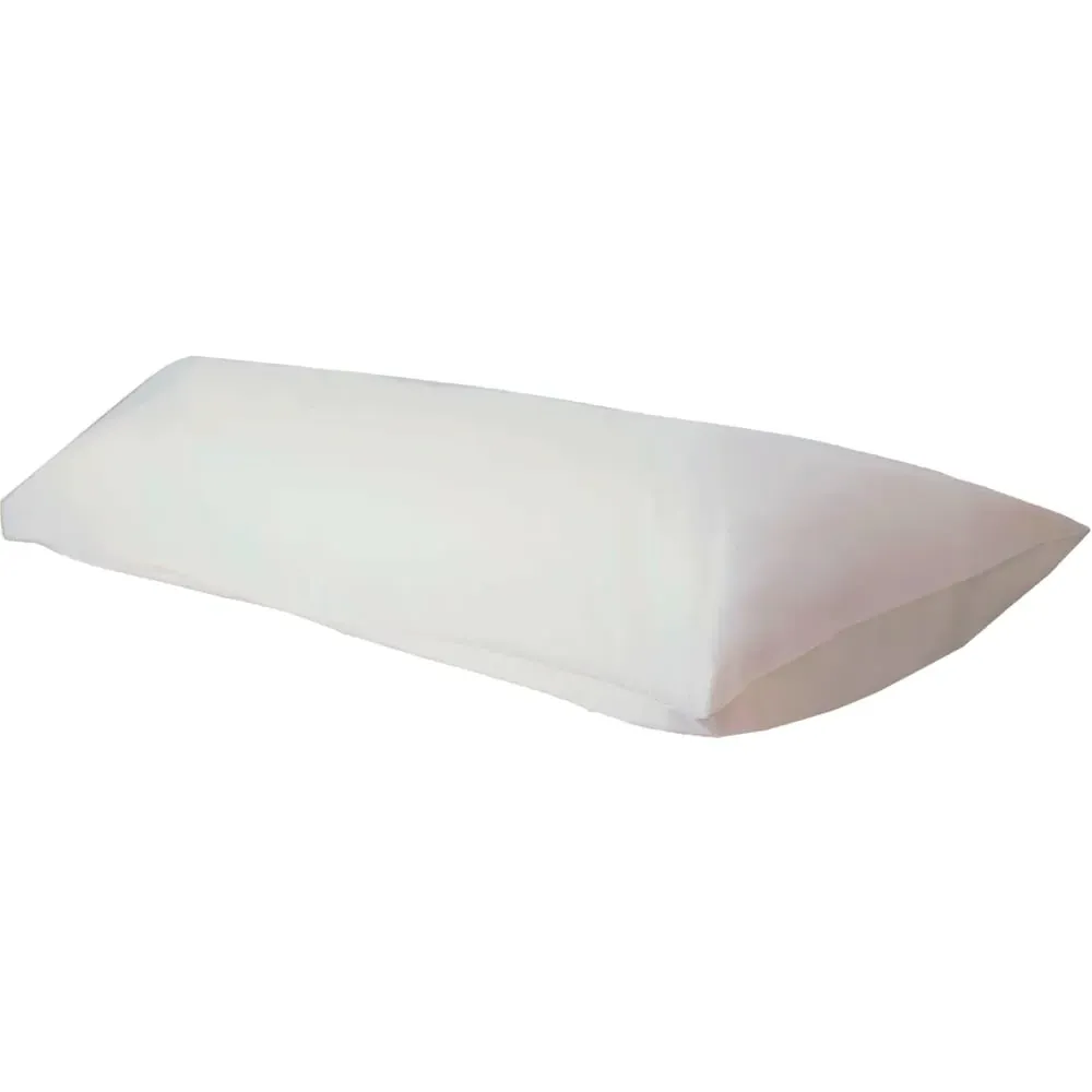 Bolster Pillowcase - White, Cotton Polyester