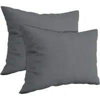 Brushed Cotton Pillowcases 2 Pack - Grey