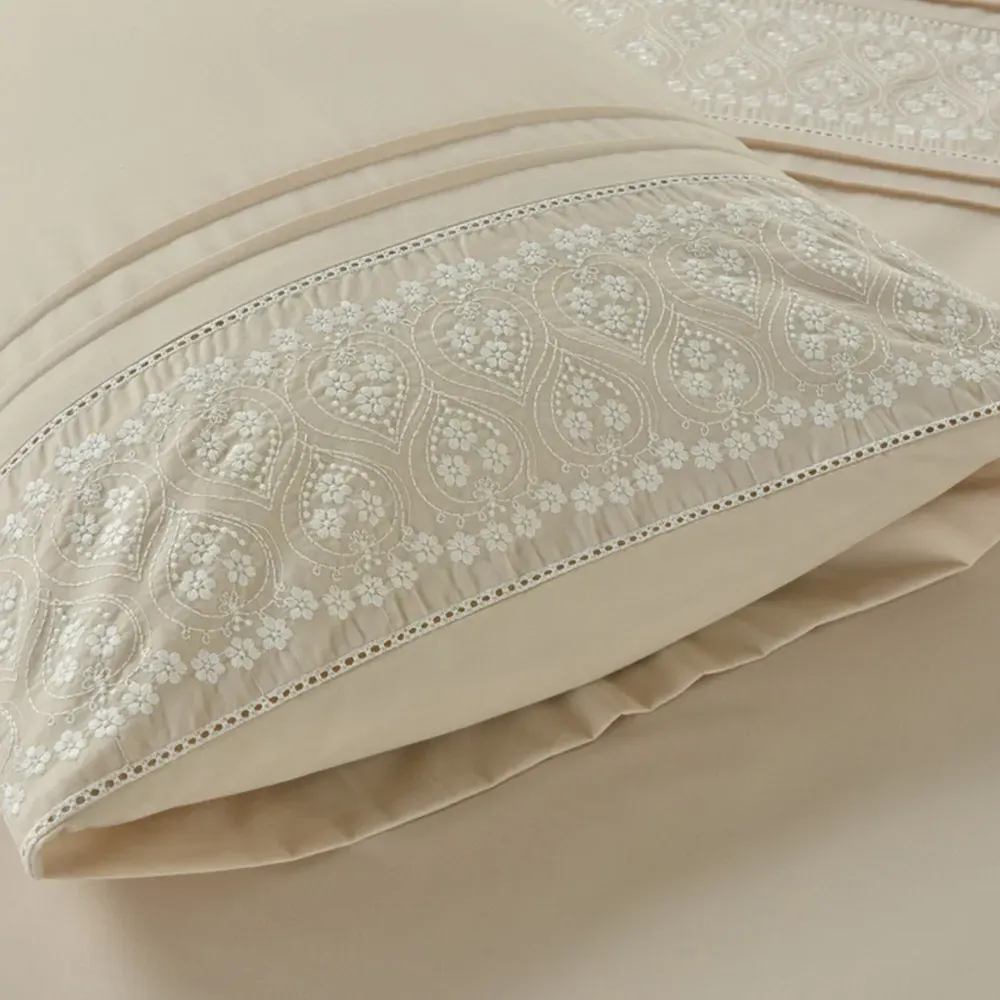 Charlotte Single Duvet Cover Set - Brown