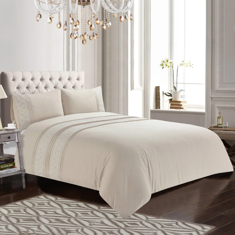 Charlotte Super King Floral Duvet Cover Set - Brown