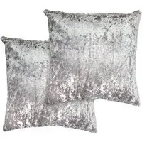 Crushed Velvet Cushion Cover - Grey