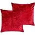 Crushed Velvet Cushion Cover - Red