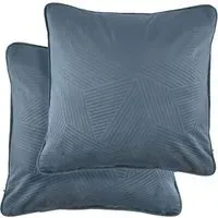 Deco Geometric Cushion Cover - Charcoal, Velvet