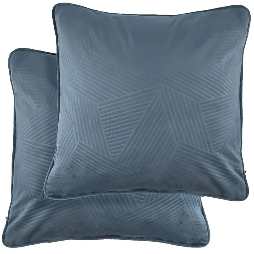 Deco Geometric Cushion Cover - Charcoal, Velvet