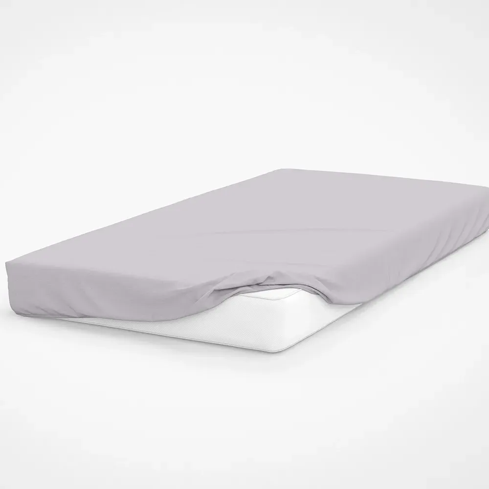 Double Deep Fitted Bed Sheet - Cloud, Cotton Polyester