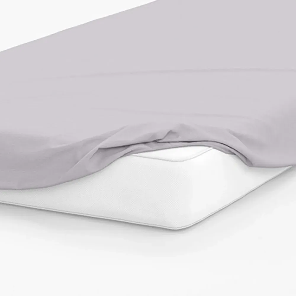 Double Deep Fitted Bed Sheet - Cloud, Cotton Polyester