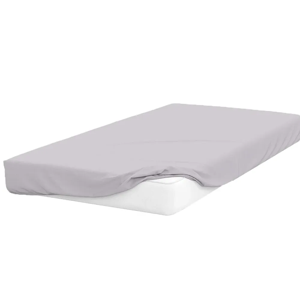 Double Deep Fitted Bed Sheet - Cloud, Cotton Polyester