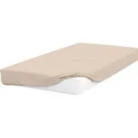 Double Deep Fitted Bed Sheet - Cream, Cotton Polyester