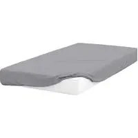 Double Deep Fitted Bed Sheet - Grey, Cotton Polyester