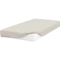 Double Deep Fitted Bed Sheet - Ivory, Cotton Polyester