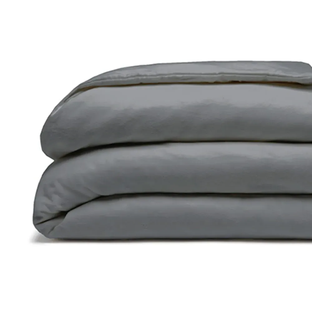 Double Duvet Cover - Charcoal, Brushed Cotton