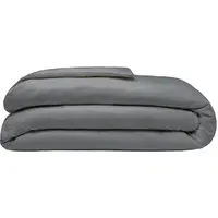 Double Duvet Cover - Charcoal, Brushed Cotton
