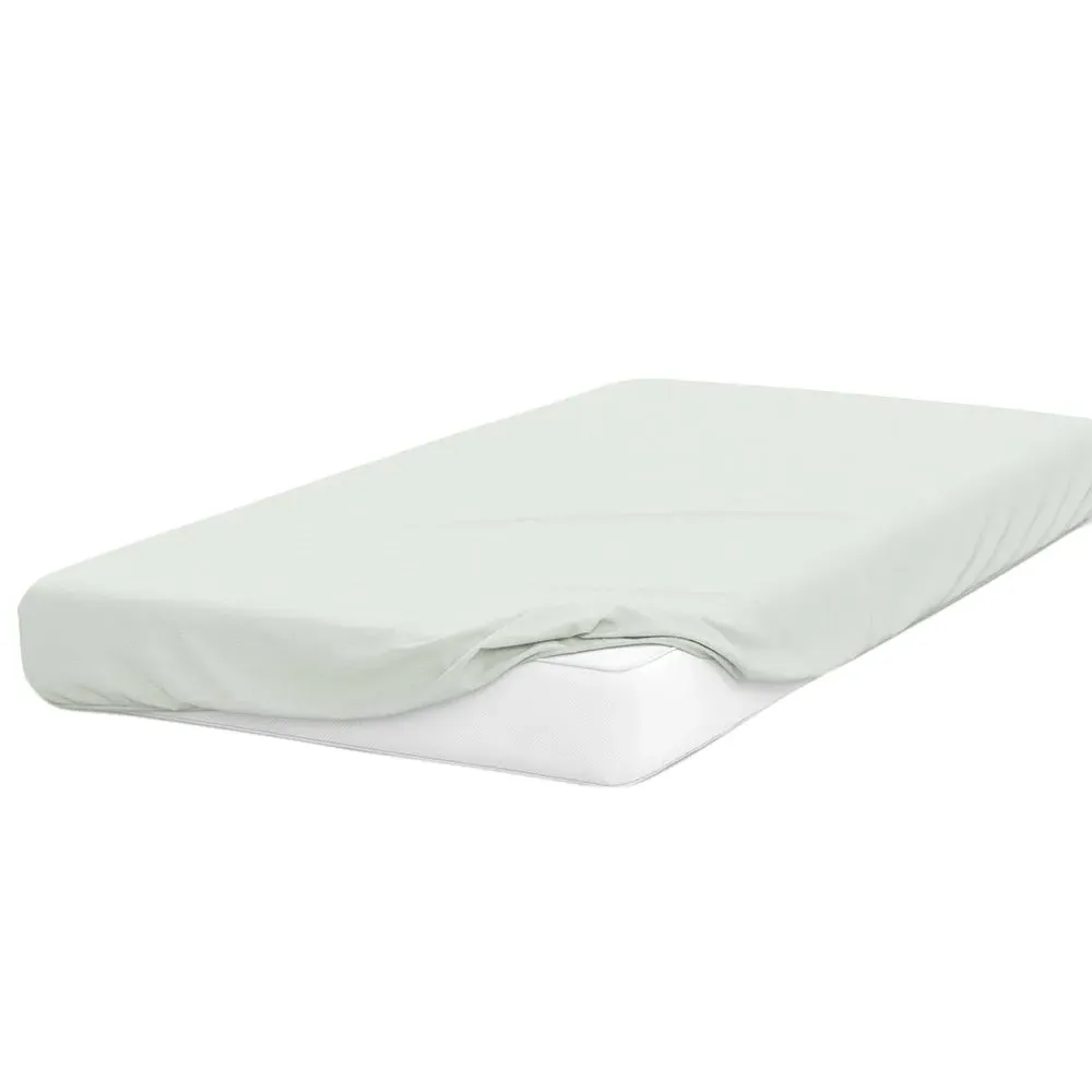 Double Fitted Bed Sheet - Apple Green, Brushed Cotton