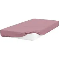 Double Fitted Bed Sheet - Misty Rose, Cotton Polyester
