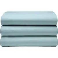 Double Flat Bed Sheet - Blue, Brushed Cotton