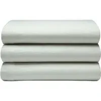 Double Flat Bed Sheet - Green, Brushed Cotton