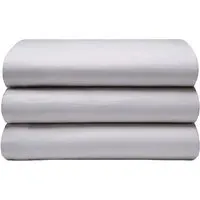 Double Flat Bed Sheet - Grey, Brushed Cotton