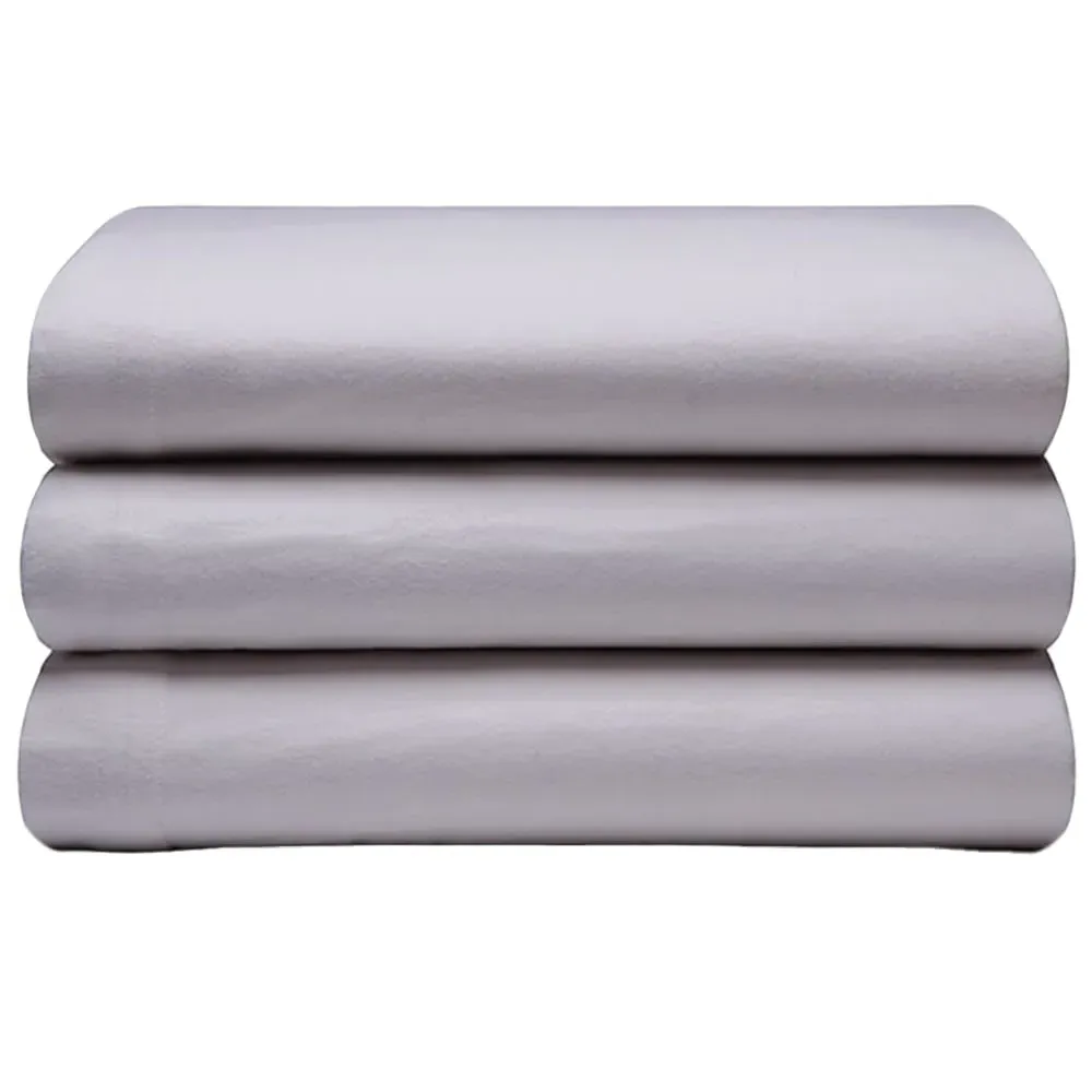 Double Flat Bed Sheet - Heather, Brushed Cotton