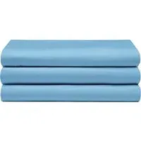 Double Flat Bed Sheet - Sky Blue, Cotton Polyester
