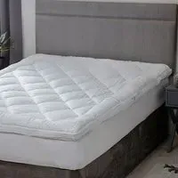 Double Hotel Filled Dual Topper - White, Polyester