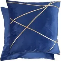 Fractal Cushion Cover - Navy