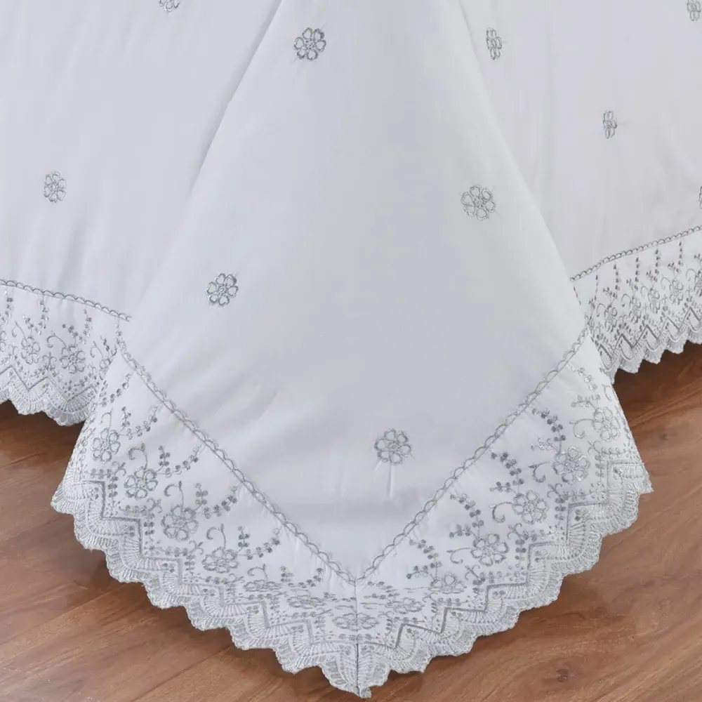 Gabrielle Double Floral Duvet Cover Set - Silver