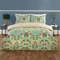Heritage Flora Double Duvet Cover Set - Multi, Microfibre