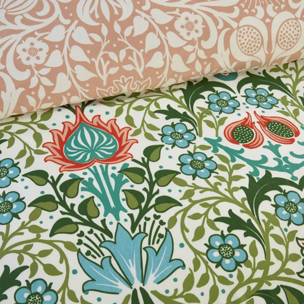 Heritage Flora King Size Duvet Cover Set - Multi, Microfibre