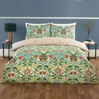 Heritage Flora King Size Duvet Cover Set - Multi, Microfibre