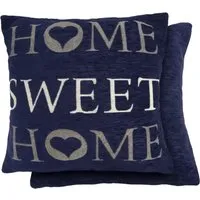 Home Sweet Home Cushion Cover - Navy