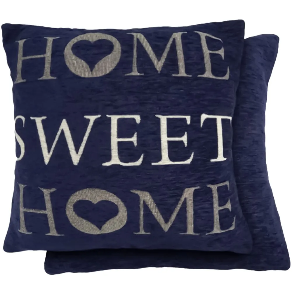 Home Sweet Home Cushion Cover - Navy