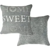 Home Sweet Home Cushion Cover - Silver